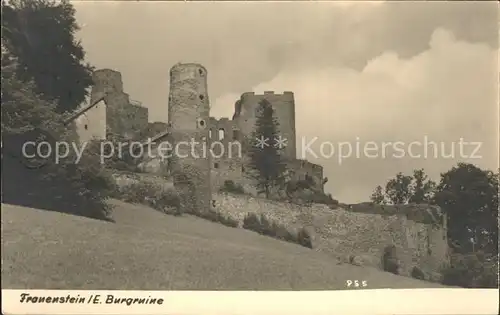 Frauenstein Sachsen Burgruine Kat. Frauenstein Sachsen