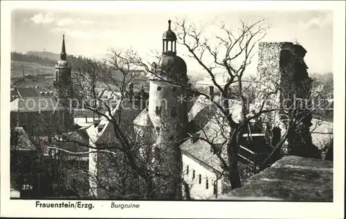 Frauenstein Sachsen Burgruine Kat. Frauenstein Sachsen