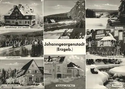 Johanngeorgenstadt Oberjugel Steinbach Berghotel Auersberg  Kulturhaus Kat. Johanngeorgenstadt