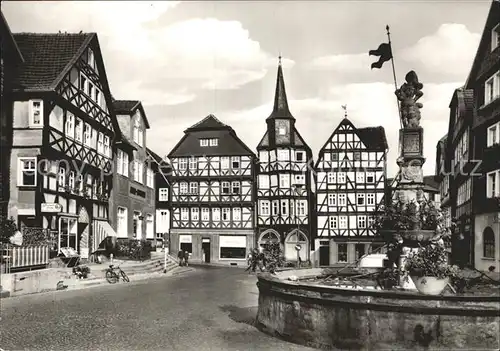 Fritzlar Marktplatz mit Rolandsbrunnen Kat. Fritzlar