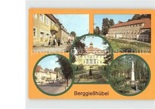 Berggiesshuebel Kurhaus Paul Linde Haus Postmeilensaeule Kat. Bad Gottleuba Berggiesshuebel