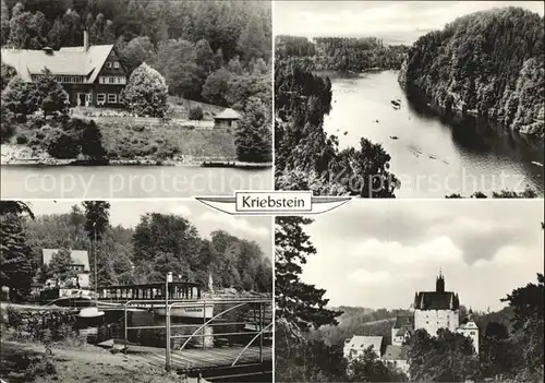 Kriebstein Burg Schiffsanlegestelle mit Personenschiff Lauenhain Kat. Kriebstein