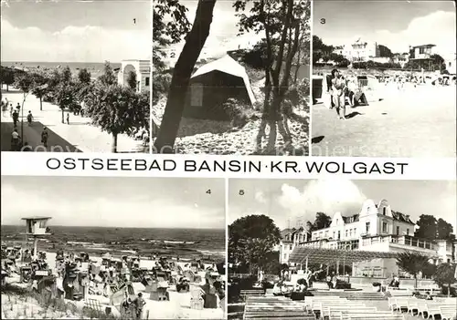 Bansin Ostseebad Strandpromenade Zeltplatz FDGB Erholungsheim Josef Orlopp Kat. Heringsdorf