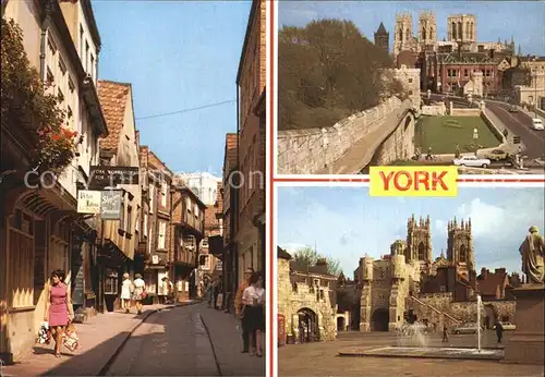 York UK The Shambles Minister and City Walls Kat. York