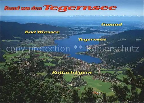 Bad Wiessee Fliegeraufnahme Rund um den Tegernsee Kat. Bad Wiessee