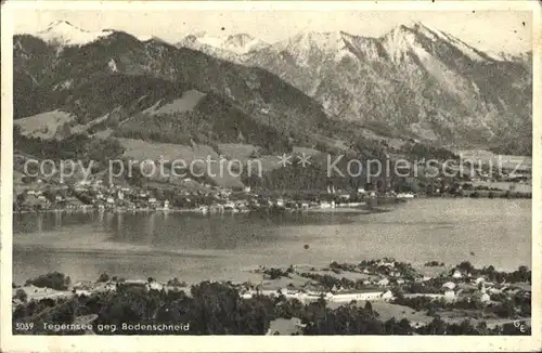 Bodenschneid Blick auf die Stadt und den See Kat. Schliersee