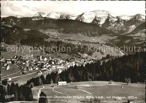 Oberstaufen Schrotkurort mit Hochgrat Kat. Oberstaufen