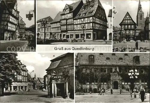 Quedlinburg Markt Kirchhof Rathaus Kat. Quedlinburg