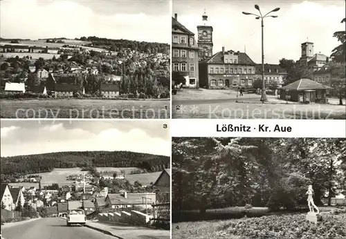 Aue Erzgebirge Loessnitz Karl Marx Platz Park Deutsch Sowjetische Freundschaft Kat. Aue