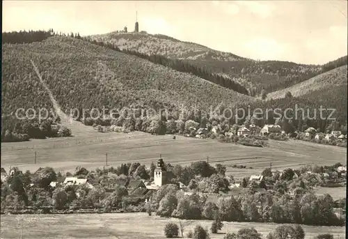 Tabarz Blick zum Inselsberg Kat. Tabarz Thueringer Wald