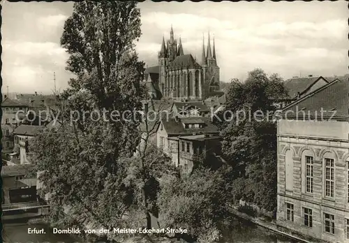 Erfurt Domblick von Meister Eckehart Strasse Kat. Erfurt