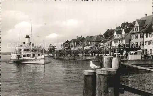 Meersburg Bodensee Teilansicht Faehre Kat. Meersburg