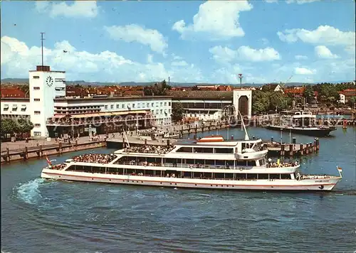 Friedrichshafen Bodensee Hafenpartie MS Vorarlberg der oeBB Kat. Friedrichshafen