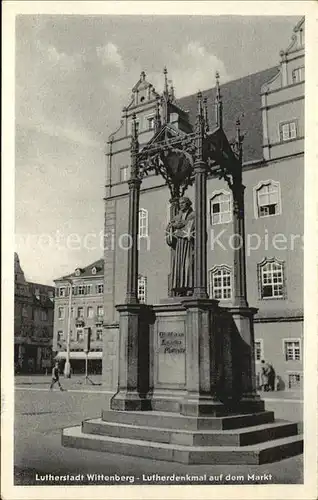 Wittenberg Lutherstadt Lutherdenkmal Markt Kat. Wittenberg