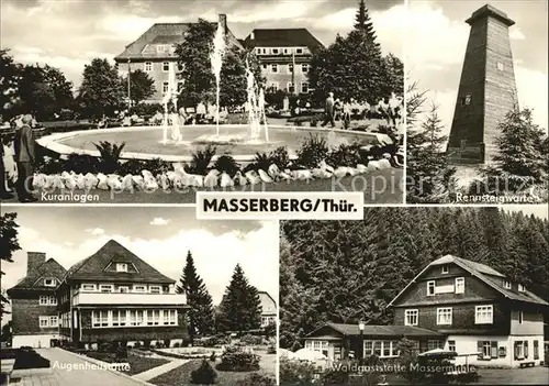 Masserberg Rennsteigwarte Massermuehle Kuranlagen Kat. Masserberg