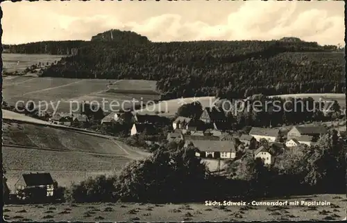 Cunnersdorf Glashuette Sachsen mit Papststein Kat. Glashuette Sachsen