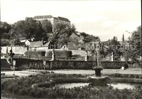 Blankenburg Harz Terrassengarten mit Schloss Kat. Blankenburg