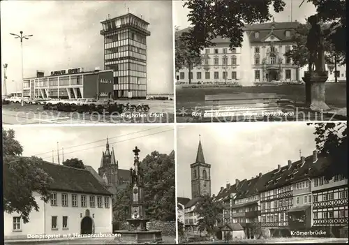 Erfurt Flughafen Domprobstei Hermannsbrunnen Kraemerbruecke Kat. Erfurt