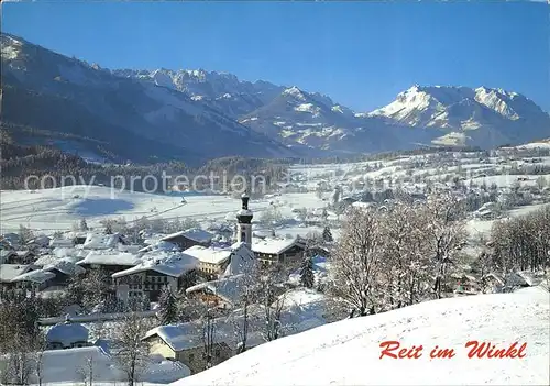 Reit Winkl mit Kaisergebirge Kat. Reit im Winkl