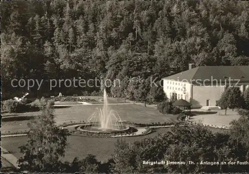 Ilmenau Thueringen Anlagen an der Festhalle Springbrunnen Kat. Ilmenau