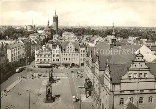 Wittenberg Lutherstadt Marktplatz mit Schlosskirche  Kat. Wittenberg