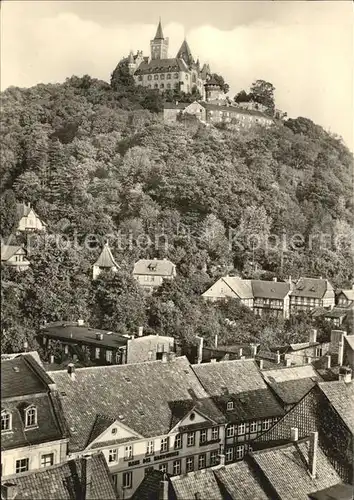 Wernigerode Harz Stadtblick und Schloss Kat. Wernigerode