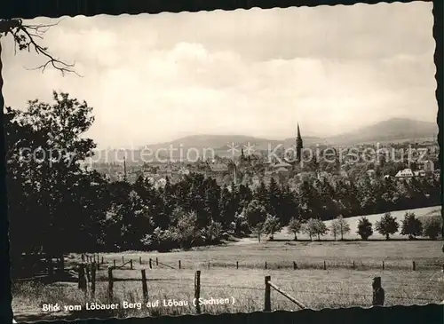 Loebau Sachsen Blick vom Loebauer Berg Kat. Loebau