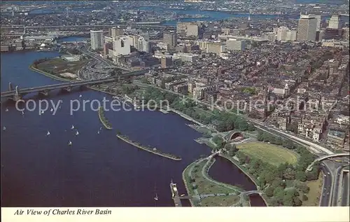 Cambridge Massachusetts Fliegeraufnahme Charles River Basin Kat. Cambridge