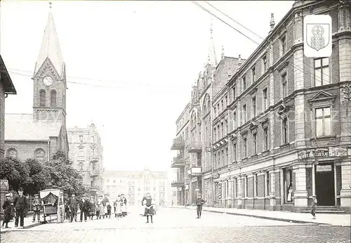 Zabrze Schechestrasse mit Friedrichskirche Kat. Zabrze