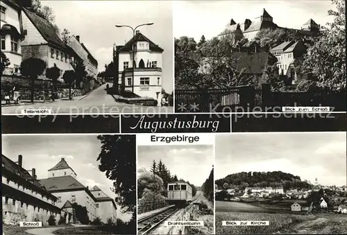 Augustusburg Schloss Drahtseilbahn Schloss  Kat. Augustusburg