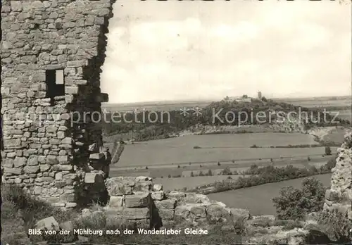 Wandersleben Blick von Muehlburg auf Gleiche Kat. Wandersleben