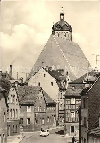 Neustadt Sachsen Strassenpartie mit Kirche Kat. Neustadt Sachsen