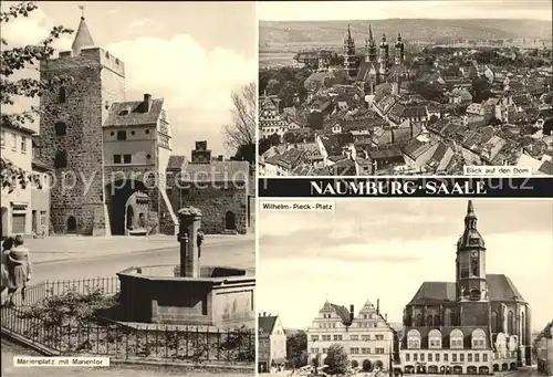 Naumburg Saale Marienplatz Dom Fliegeraufnahme Wilhelm Pieck Platz Kat. Naumburg