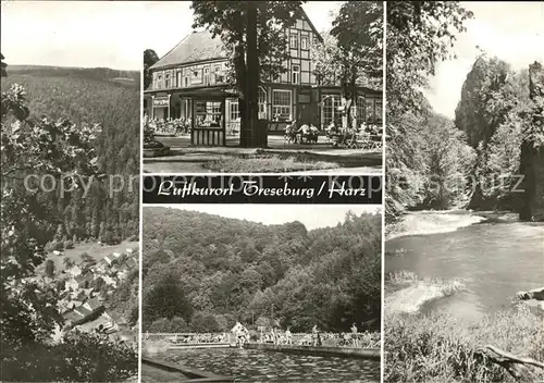 Treseburg Harz Weisser Hirsch Restaurant Waldbad Bodetal Kat. Treseburg