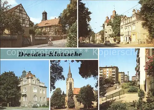 Klotzsche Altklotzsche Koenigsbruecker Landstrasse Rathaus Christuskirche Neubaugebiet Kat. Dresden