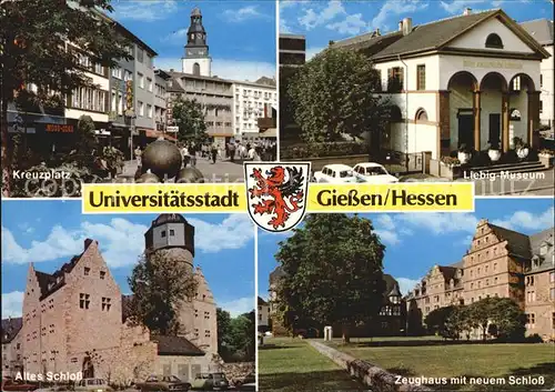 Giessen Lahn Kreuzplatz Liebig Museum Zeughaus Schloss Kat. Giessen