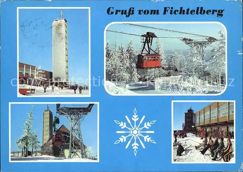 Fichtelberg Oberwiesenthal Berghotel Restaurant Turm Bergbahn Wintersportplatz Kat. Oberwiesenthal