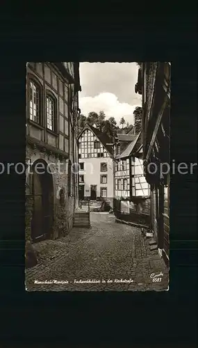 Monschau Fachwerkhaeuser Kirchstrasse Kat. Monschau