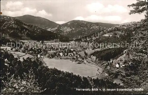 Herrenalb Bad Blick von der Neuen Rotensoler Strasse Kat. Bad Herrenalb