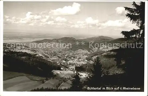 Buehlertal Blick auf die Rheinebene Kat. Buehlertal