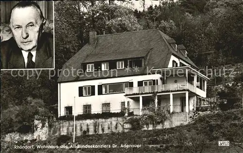 Rhoendorf Wohnhaus des Altbundeskanzlers Adenauer Kat. Bad Honnef