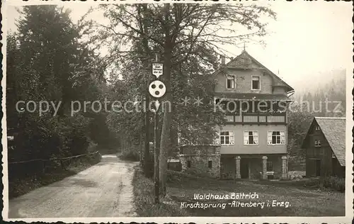 Hirschsprung Waldhaus Boettrich Handabzug Kat. Altenberg