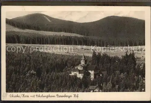 Schierke Harz Erholungsheim Barenberger Hof Kat. Schierke Brocken