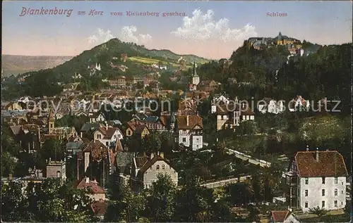 Blankenburg Harz Blick vom Eichenberg Schloss Kat. Blankenburg