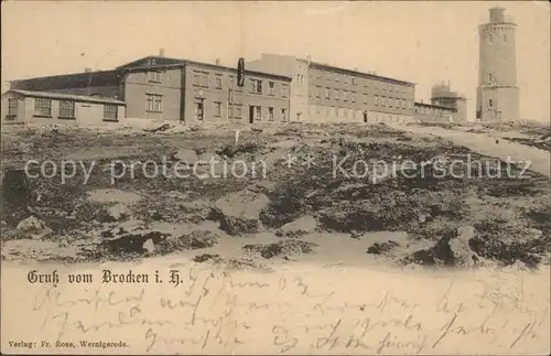 Brocken Brockenhaus Turm Kat. Wernigerode