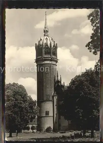 Wittenberg Lutherstadt Turm Schlosskirche Kat. Wittenberg