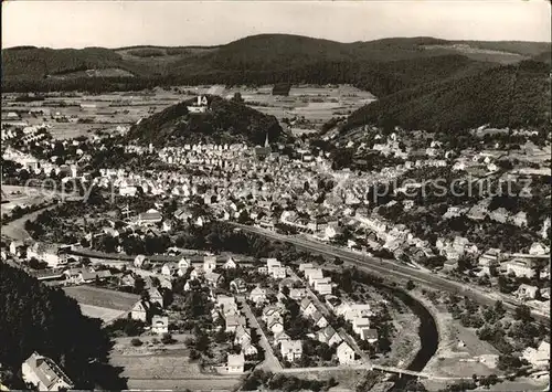 Biedenkopf Fliegeraufnahme mit Lahn Kat. Biedenkopf