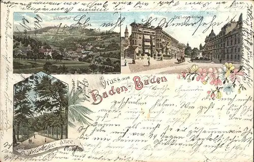 Baden-Baden Leopoldsplatz Lichtentaler-Allee Lichental Litho / Baden-Baden /Baden-Baden Stadtkreis