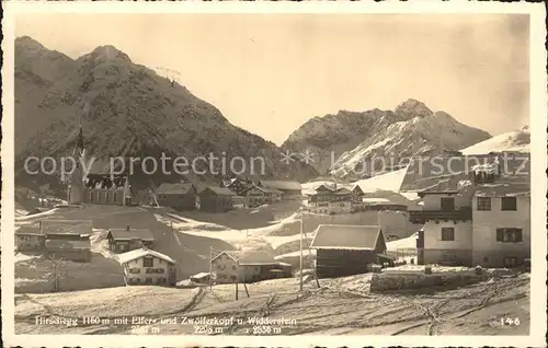 Hirschegg Kleinwalsertal Vorarlberg Elfer- und Zwoelferkopf Widderstein / Mittelberg /Bregenz