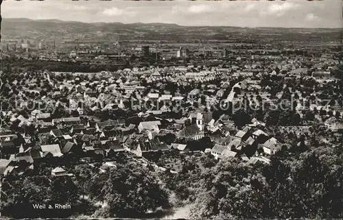 Weil am Rhein Gesamtansicht Dreilaendereck / Weil am Rhein /Loerrach LKR